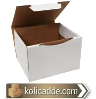 Beyaz Kapaklı Kutu 12,5x11x8 cm