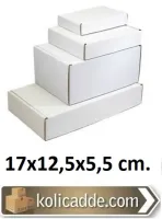 Kilitli Beyaz Karton Kutu 17x12,5x5,5 cm.