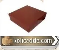Kapaklı Bordo Karton Kutu 25x25x10 cm
