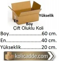 Çift Oluklu Koli 60x40x40 cm.