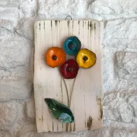 Seramik Gelincikli Pano Karışık