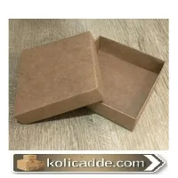 Karton Kapaklı Kraft Kutu 10x10x3 cm