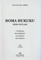 ROMA HUKUKU 2025 ZİYA UMUR