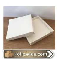Komple Karton Kutu Beyaz 15x15x3 cm