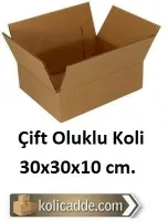 Çift Oluklu Koli 30x30x10 cm.