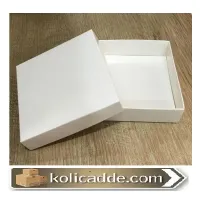 Karton Kapaklı Beyaz Kutu 10x10x3 cm