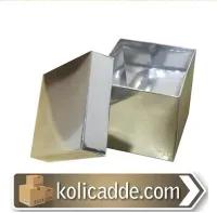 Kapaklı Gümüs Karton Kutu 7x7x7 cm