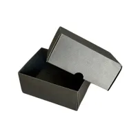 Sert Siyah Karton Kapaklı Kutu 13x10x6 cm.