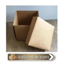 Karton Kapaklı Kraft Kutu 12x12x12 cm
