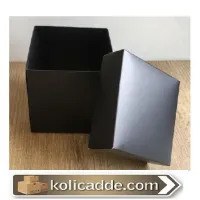 Karton Kapaklı Siyah Kutu 10x10x10 cm