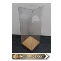 Altı Kraft İç Yükseltici Karton Üstü Asetat Kutu 5x5x15 cm