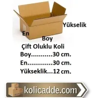 Çift Oluklu Büyük Karton Koli 30x30x30 cm.