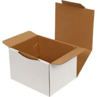 Beyaz Kilitli Kraft Kutu 12,5x10,5x8 cm.