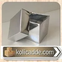 Gümüş Renkli Hediye Kutusu 5x5x5 cm