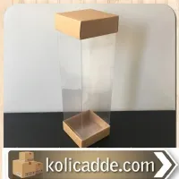 Asetatlı Çift Taraf Kraft Kutu 6x6x25 cm.