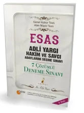 ESAS Adli Yargı Hakim ve Savcı Adaylarını Seçme Sınavı; 7 Çözümlü Deneme Sınavı
