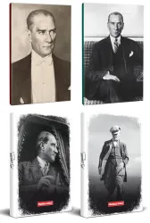 4lü Atatürk 64 Sayfa 13,5x19,5cm Defter ve 176 Sayfa Planlama Defteri Seti -17