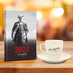 Atatürk Hediye Seti - Tekli Atatürk İmza Fincan - Cumhuriyet
