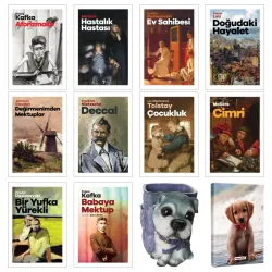 Dünya Edebiyatı Koleksiyonu 10 Kitap ve Dekoratif Köpek Kalemlik - Masum Köpek Planlama Defteri