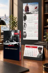 2027 Atatürk Ciltli Ajanda - Sakarya Duvar Takvimi - Masa Takvimi