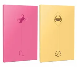 2li Burç-Astroloji Temalı 13,5x19,5cm 64 Sayfa Çizgisiz Defter Seti -12