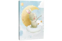 Çizgili Defter Tavşan Gökyüzünde Görselli