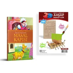 Masallarla Karakter Eğitimi Masal Kapısı + Viking Gemisi Ahşap Boyama