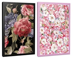 2'li Çizgili Okul Defteri Seti -Retro Pembe Hayaller