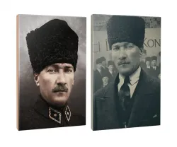 Okula Hazırlık 2li Atatürk- Çizgili Okul Defteri Seti 64 Sayfa 13,5x19,5cm -9 