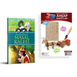 Masallarla Karakter Eğitimi Masal Kalesi + At Arabası Ahşap Boyama