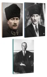 Okula Hazırlık 3lü Atatürk- Çizgili Okul Defteri Seti 64 Sayfa 13,5x19,5cm -4 