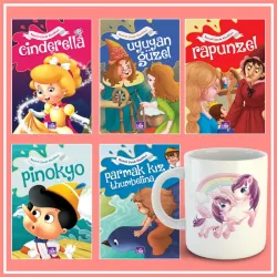 Renkli Dünya Masalları 5 Kitap ve Unicorn Kupa -1