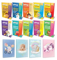 Zeka Soruları 10lu Kitap Seti ve 4 Defter -6