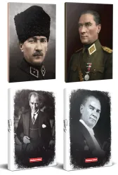 4lü Atatürk 64 Sayfa 13,5x19,5cm Defter ve 176 Sayfa Planlama Defteri Seti -28