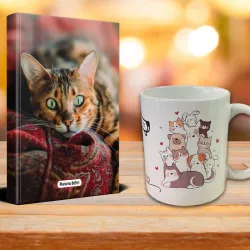Şaşkın Kedi Ajanda Mutlu Kediler Kupa Seti