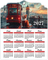 Galata 2027 Ahşap Duvar Takvimi