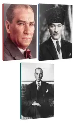 Okula Hazırlık 3lü Atatürk- Çizgili Okul Defteri Seti 64 Sayfa 13,5x19,5cm -1 
