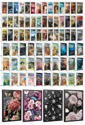 72 Dünya Klasiği ve Çiçekli Çizgili Defter Seti -1