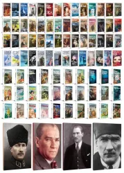 86 Dünya Klasiği ve Atatürk Temalı 64 Sayfa Çizgili Defter Seti -1