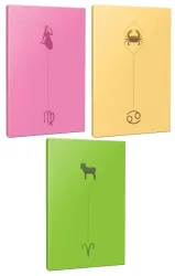 3lü Burç-Astroloji Temalı 13,5x19,5cm 64 Sayfa Çizgisiz Defter Seti -5