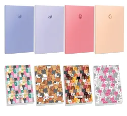 4lü 64 Sayfa Çizgisiz Defter Seti ve 4 Bloknot 3
