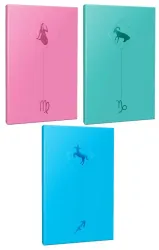 3lü Burç-Astroloji Temalı 13,5x19,5cm 64 Sayfa Çizgisiz Defter Seti -3