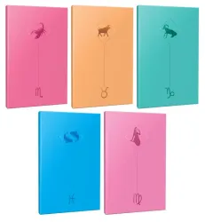5li Burç-Astroloji Temalı 13,5x19,5cm 64 Sayfa Çizgisiz Defter Seti -9