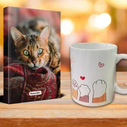 Şaşkın Kedi Ajanda Sevimli Patiler Kupa Seti