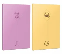 2li Burç-Astroloji Temalı 13,5x19,5cm 64 Sayfa Çizgisiz Defter Seti -1