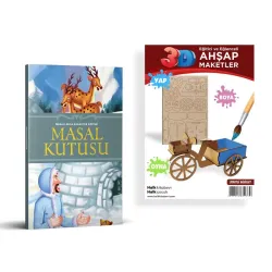 Masallarla Karakter Eğitimi Masal Kutusu + Sepetli Bisiklet Ahşap Boyama