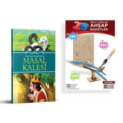 Masallarla Karakter Eğitimi Masal Kalesi + F14 Uçak Ahşap Boyama