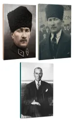 Okula Hazırlık 3lü Atatürk- Çizgili Okul Defteri Seti 64 Sayfa 13,5x19,5cm -5 