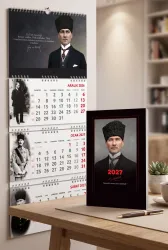 2027 Gazi Gemici Duvar Takvimi ve Kalpaklı Atatürk Ajanda