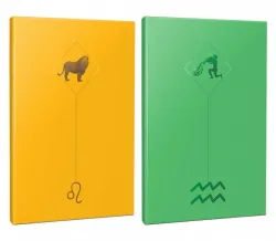 2li Burç-Astroloji Temalı 13,5x19,5cm 64 Sayfa Çizgisiz Defter Seti -9